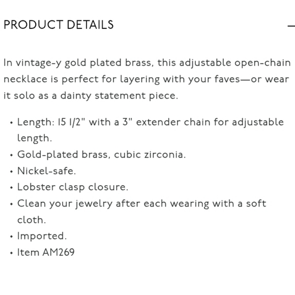 Madewell Paperclip Chain Necklace - Picture 2 of 6